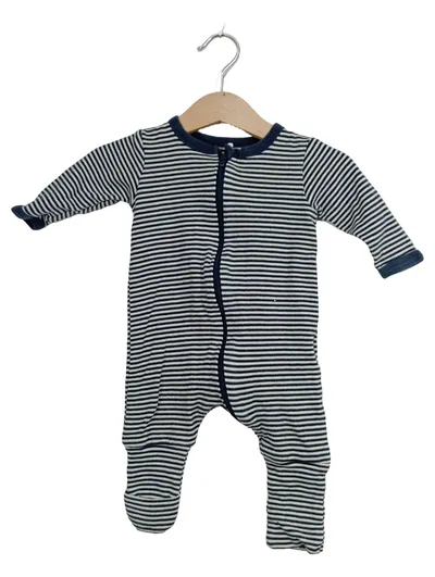 NAME IT Baby Schlafanzug Strampler gestreift Blau Gr. 62 Baumwolle