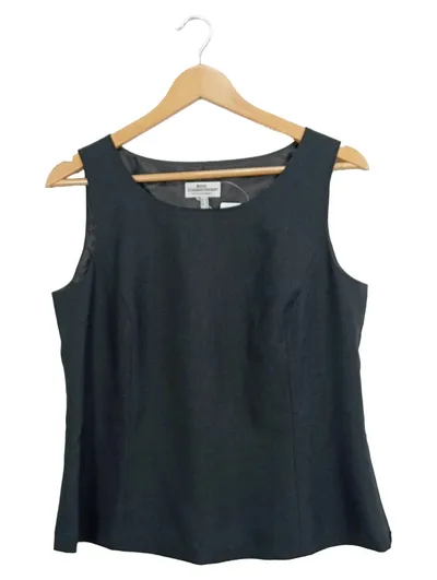 BEST CONNECTIONS Damen Top Bluse Gr. 40 L Schwarz Klassisch Ärmellos