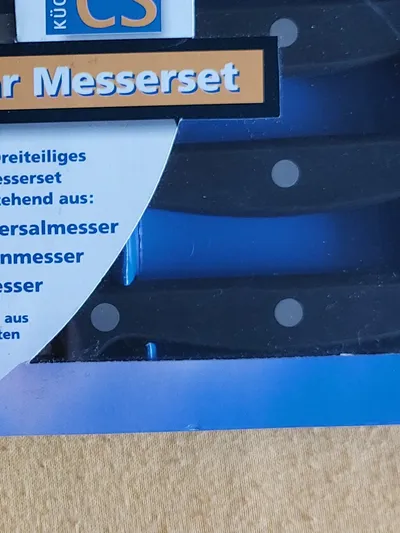 CS Kochsysteme Tristar Messerset 3-teilig Edelstahl Küchenmesser Schwarz