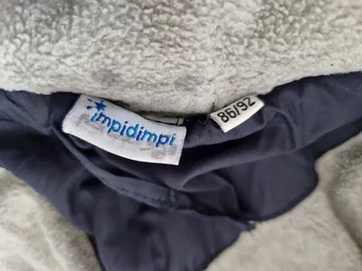 IMPIDIMPI Kinder Schneeanzug Overall Gr. 86/92 Blau Kapuze Winter