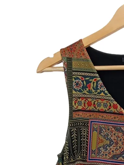 Desigual Damen Top M Mehrfarbig Ethno Blumenmuster Bohemian