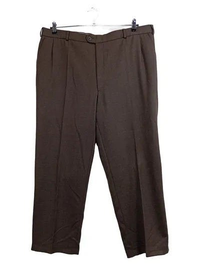 Via Cortesa Herren Stoffhose Braun Business Gr. W28/44 Wolle Polyester