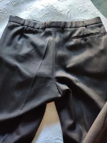 Via Cortesa Herren Stoffhose Braun Business Gr. W28/44 Wolle Polyester