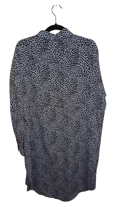 Monki Damen Blusenkleid Hemdblusenkleid S Blau Tierdruck Casual
