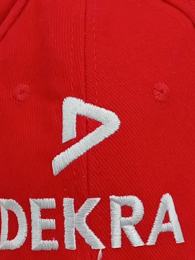 DEKRA Kappe Baseball Cap Mütze Rot Baumwolle Logo AdPro-Gifts Größe UNI