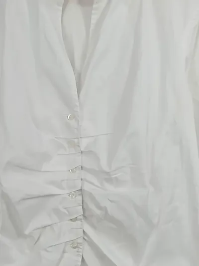 René Lezard Damen Hemdbluse Gr. 42/XL Weiß Business Baumwolle