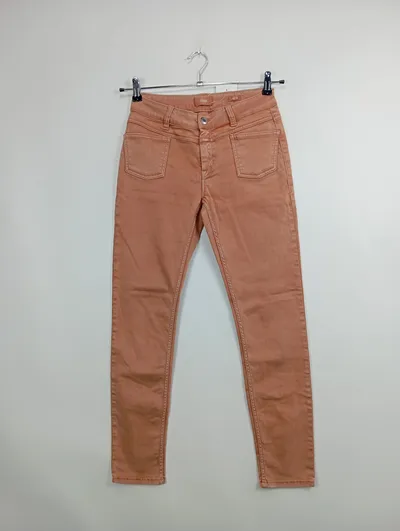 CLOSED Damen Jeans Slim Fit W27/36 Orange Casual Hose