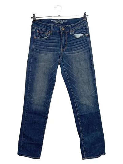 American Eagle Outfitters Damen Jeans Regular Fit Gr. 38 Blau Casual