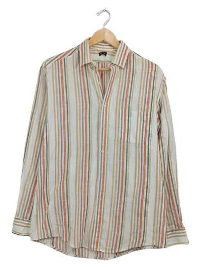 Niemeyer Herren Leinenhemd Langarm gestreift Gr. XL Freizeithemd